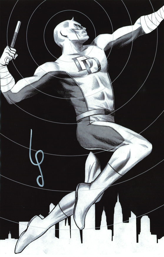 Daredevil #1 – MCM London B&W Virgin Variant – Signed by Lee