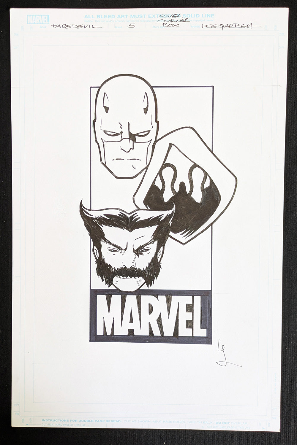 Daredevil #5 – Original Art Cover Corner Box