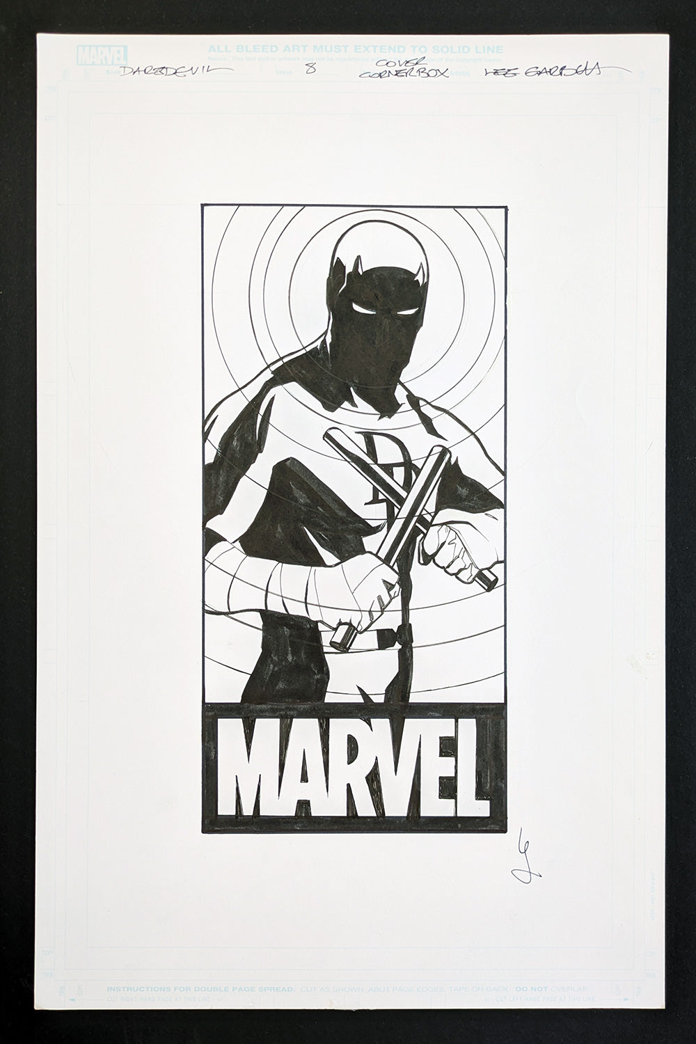 Daredevil #8 – Cover Corner Box – Original Art