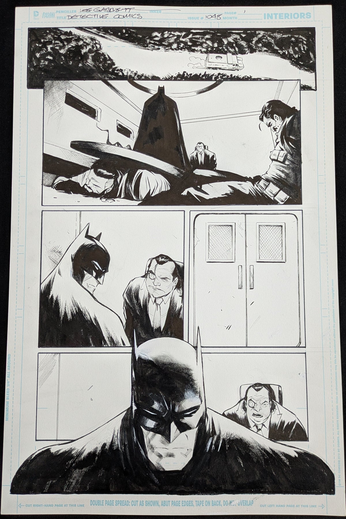 Original Lee Garbett artwork for Batman Detective Comics #1048 page 1