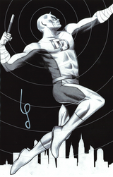 Daredevil #1 – MCM London B&W Virgin Variant – Signed by Lee