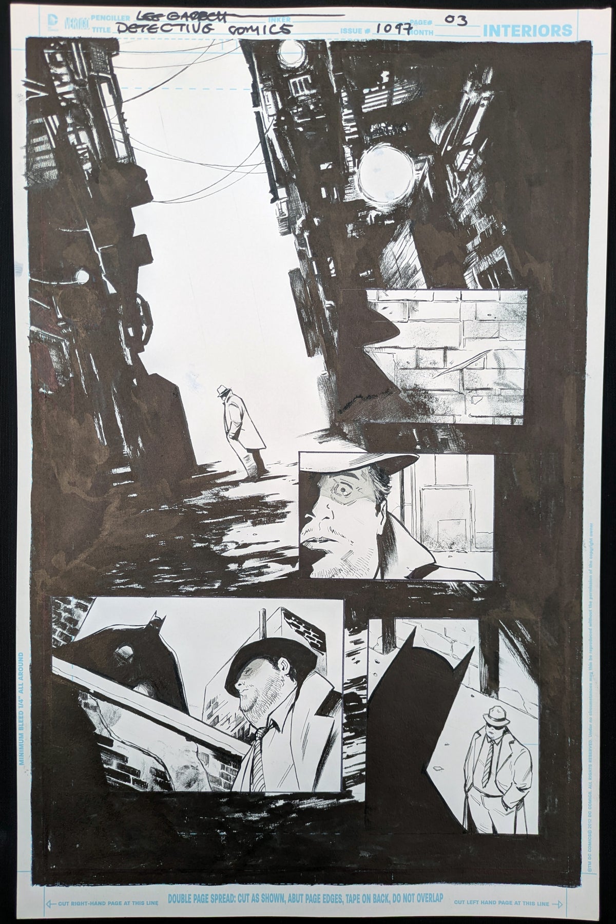 Original Lee Garbett artwork for Batman Detective Comics #1047 page 3