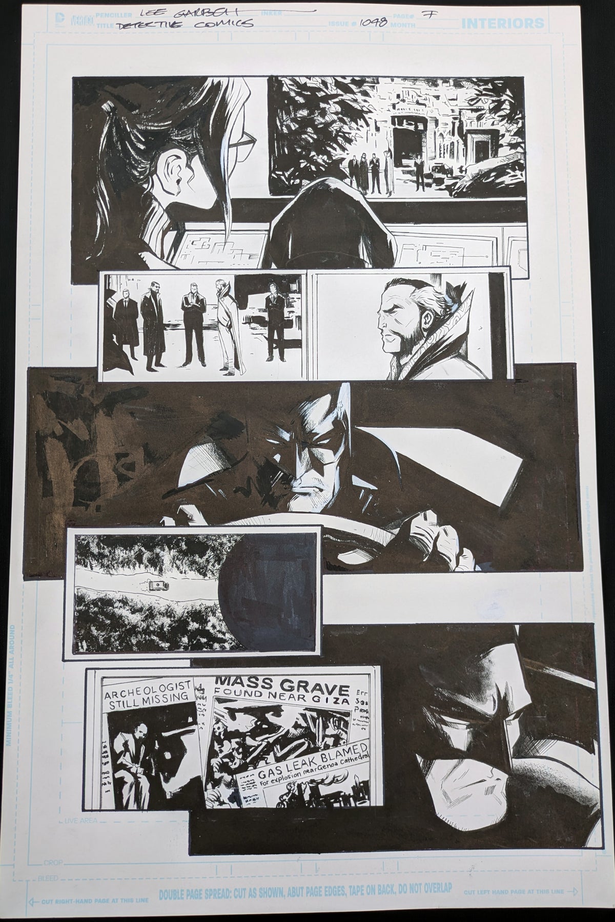 Original Lee Garbett artwork for Batman Detective Comics #1048 page 7